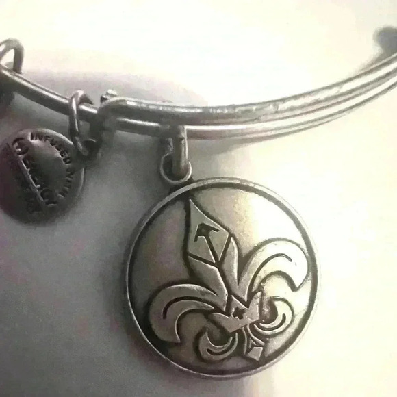 Vintage | Alex and Ani Silver Bracelet + Energy | Fleur de Lis - Picture 1 of 4